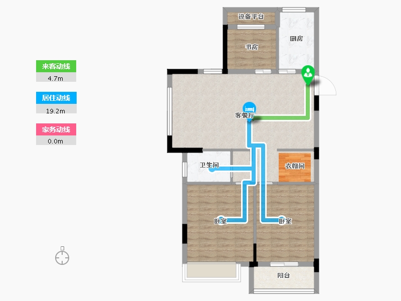 浙江省-绍兴市-大地西城美院-87.79-户型库-动静线