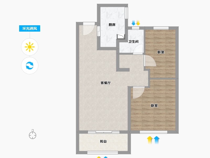 山东省-德州市-舜和慢城-73.62-户型库-采光通风