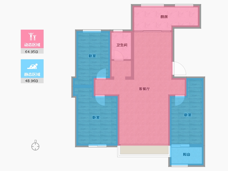 山东省-滨州市-双泰•建大城-102.00-户型库-动静分区