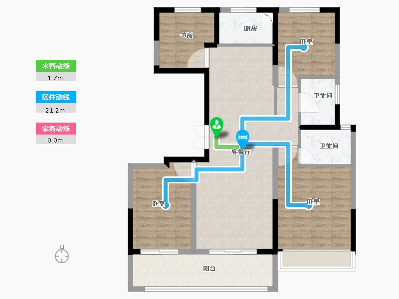 河南省-郑州市-旭辉有园-107.01-户型库-动静线