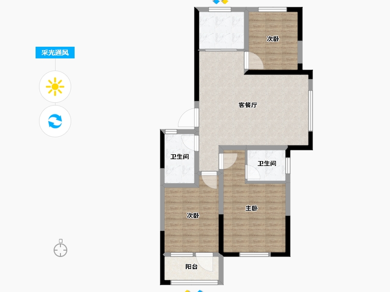 山东省-青岛市-智慧之城-89.99-户型库-采光通风