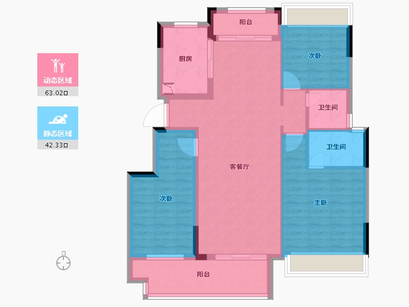 安徽省-宣城市-尚城江南府-93.99-户型库-动静分区