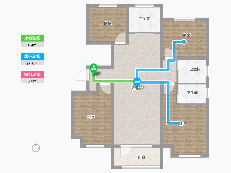 山东省-枣庄市-铂悦君廷-111.95-户型库-动静线