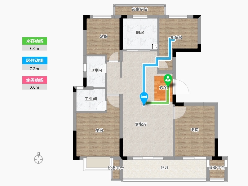 浙江省-台州市-海伦堡玖悦府-102.01-户型库-动静线