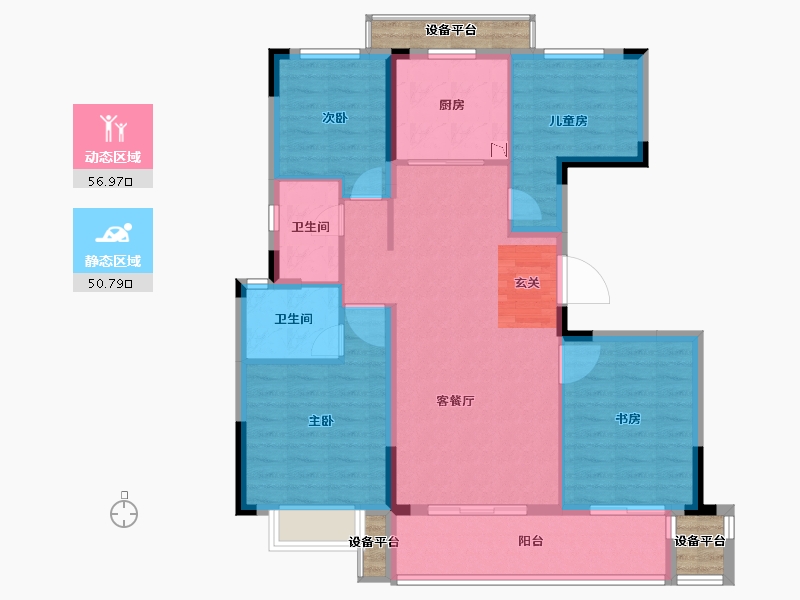 浙江省-台州市-海伦堡玖悦府-102.01-户型库-动静分区