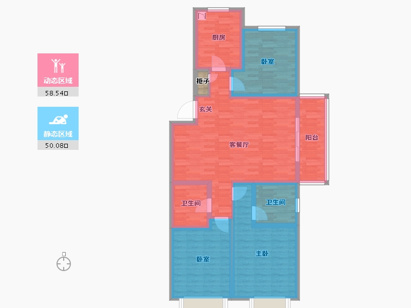 山东省-青岛市-海尔产城创世纪公馆-97.00-户型库-动静分区