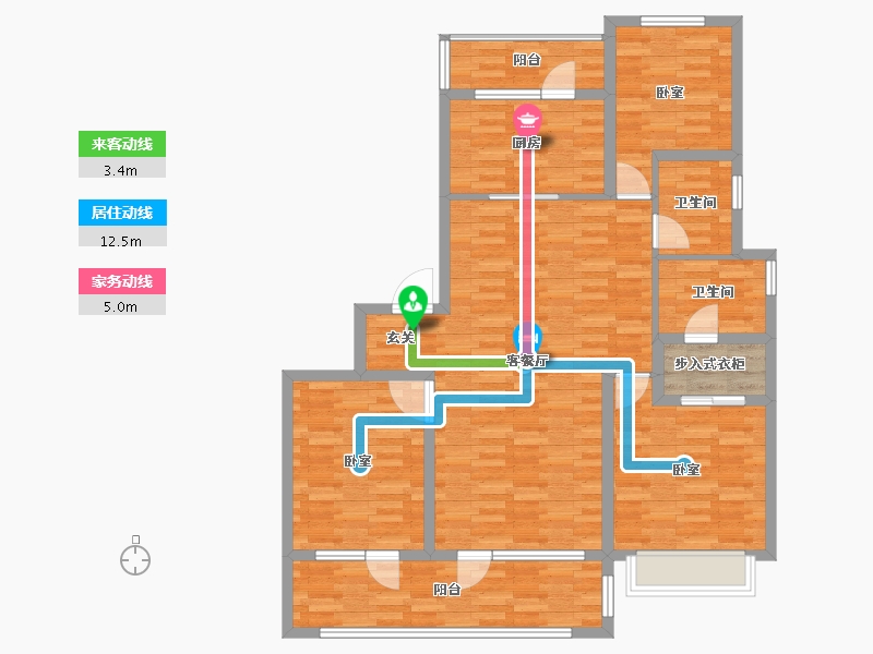 山东省-青岛市-海尔产城创世纪公馆-114.00-户型库-动静线