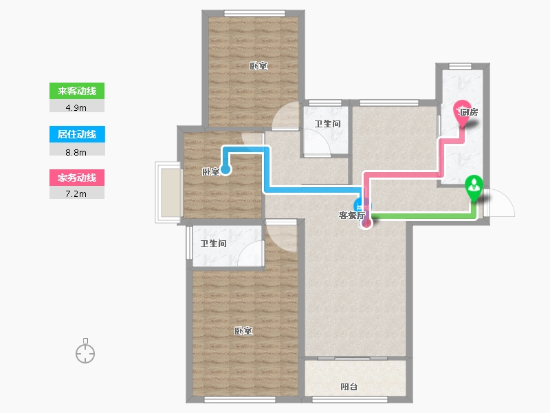 河南省-安阳市-紫薇壹號西韵-112.33-户型库-动静线