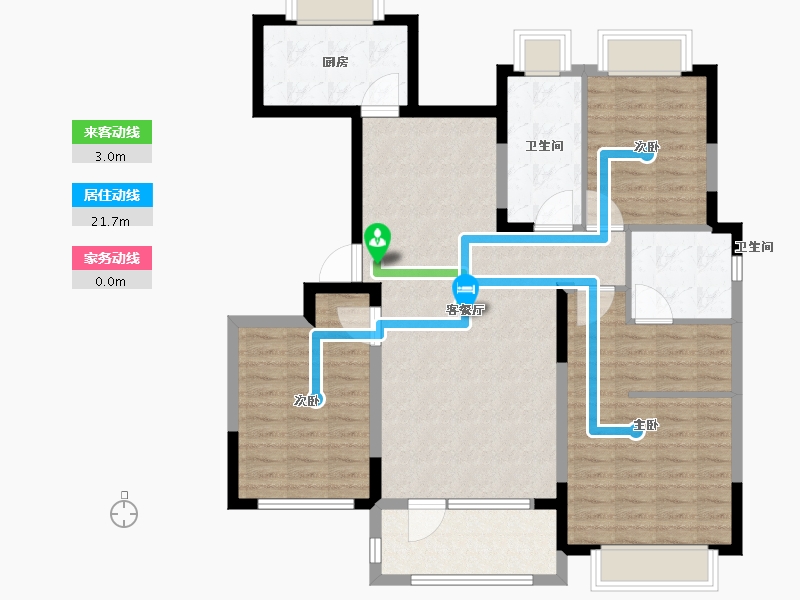 山东省-威海市-威高水韵康桥-106.00-户型库-动静线