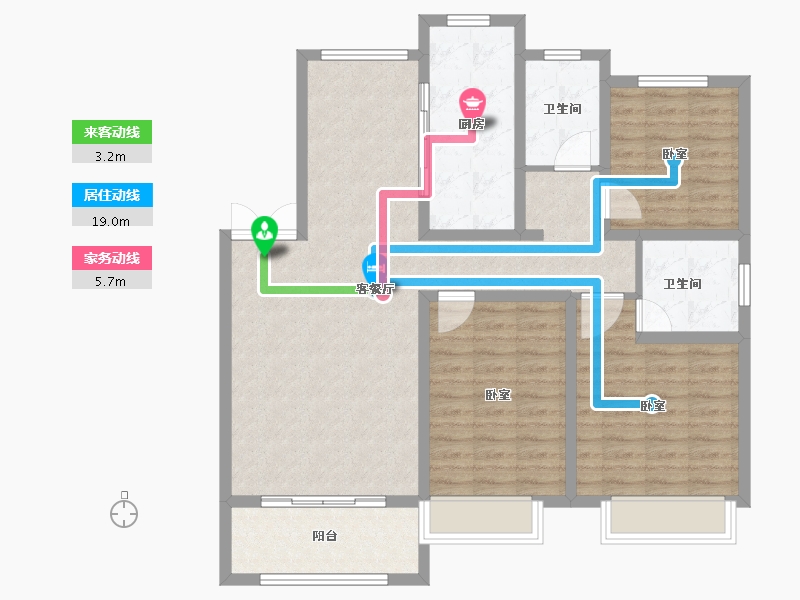 山东省-德州市-昇龍院-106.00-户型库-动静线