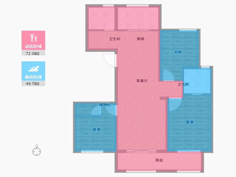 山东省-德州市-昇龍院-110.00-户型库-动静分区