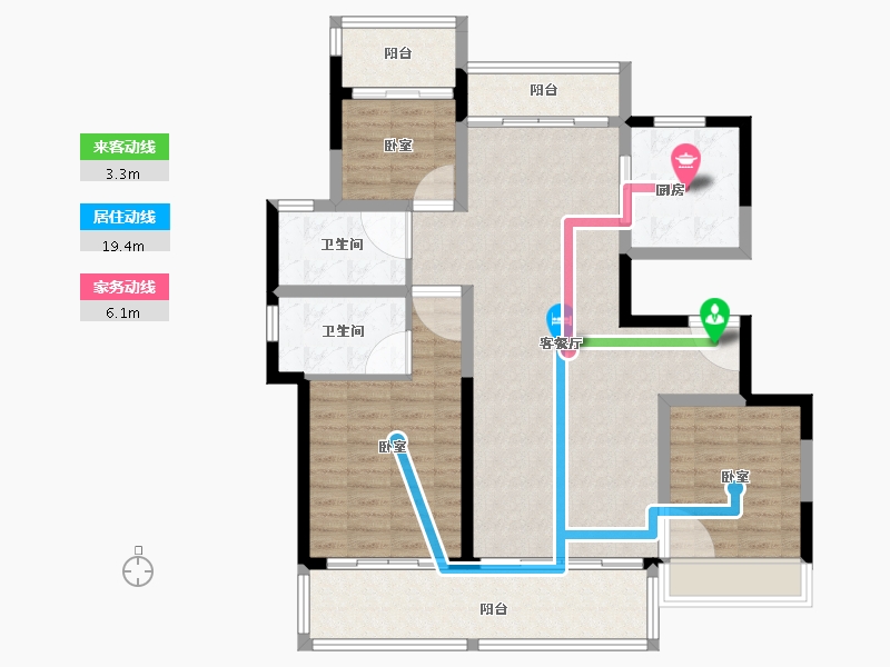 河南省-郑州市-昆明恒大国际健康城-109.76-户型库-动静线