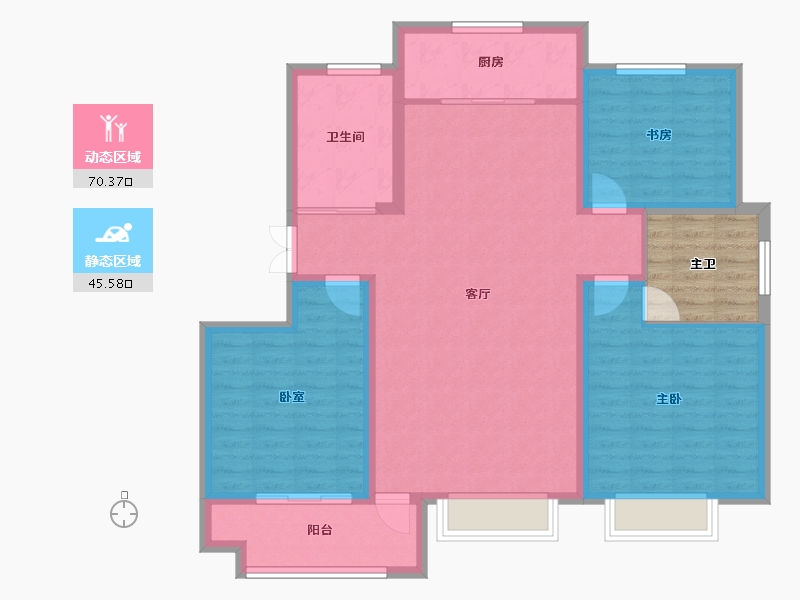 山东省-日照市-东辰健康智慧城-111.47-户型库-动静分区