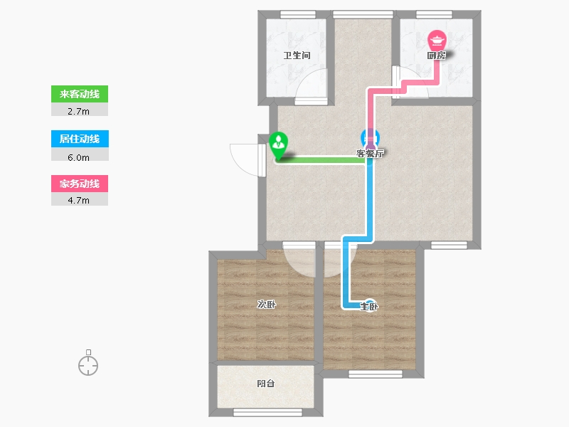 山东省-威海市-城建蘭庭-64.99-户型库-动静线