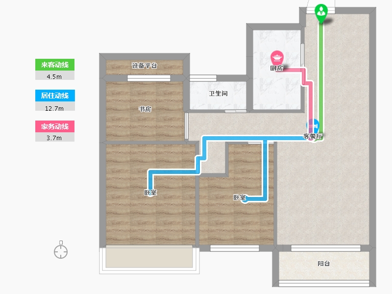 浙江省-绍兴市-大地西城美院-71.28-户型库-动静线