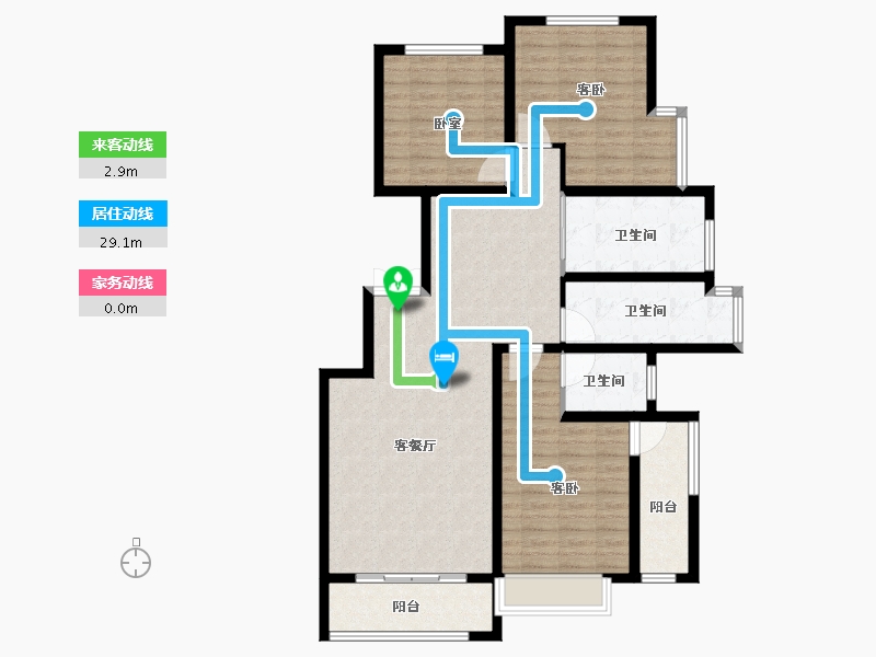 河南省-焦作市-孟州宏业鑫城-111.82-户型库-动静线