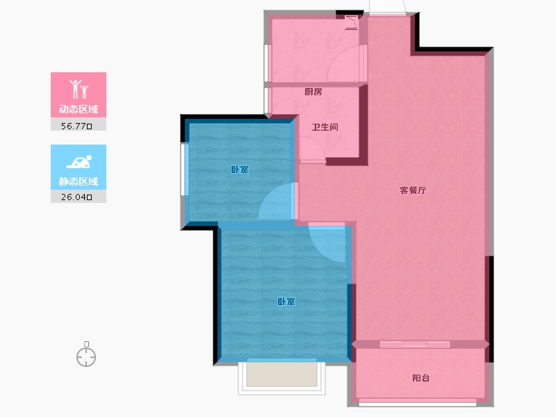 河南省-洛阳市-洛浦金苑-74.11-户型库-动静分区