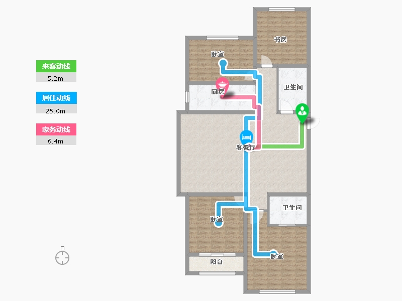 山东省-菏泽市-菏泽中心-134.00-户型库-动静线