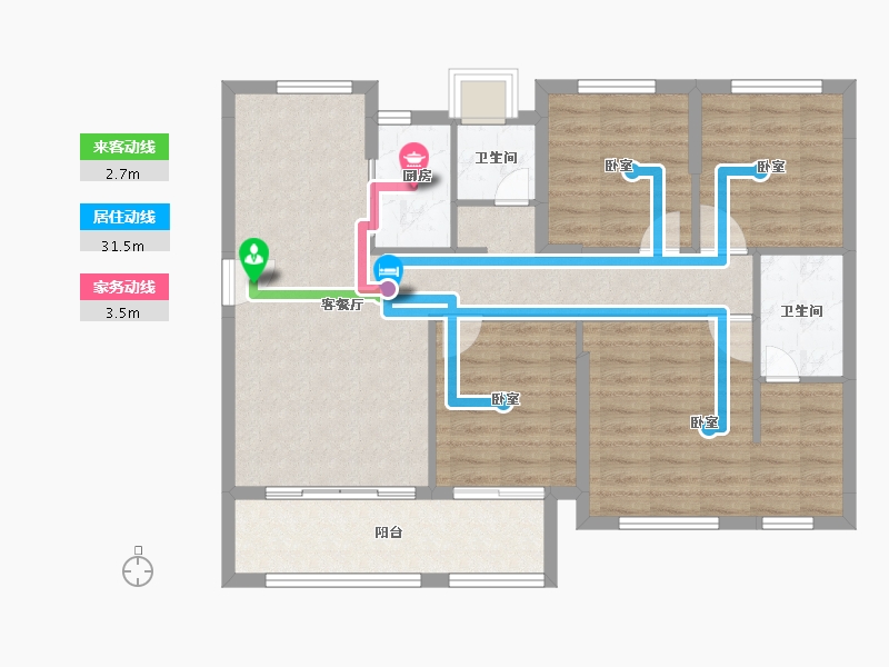 福建省-泉州市-力高君逸府-96.99-户型库-动静线