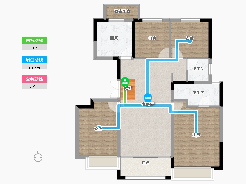 山东省-淄博市-三盛湖畔-100.00-户型库-动静线