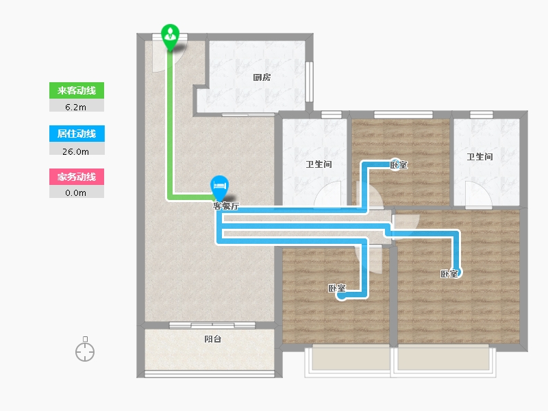 河南省-郑州市-宝能莲湖一品-103.00-户型库-动静线