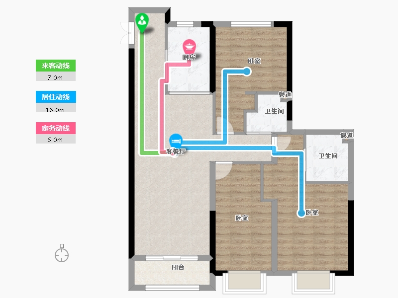 山东省-青岛市-新都朗悦-94.00-户型库-动静线