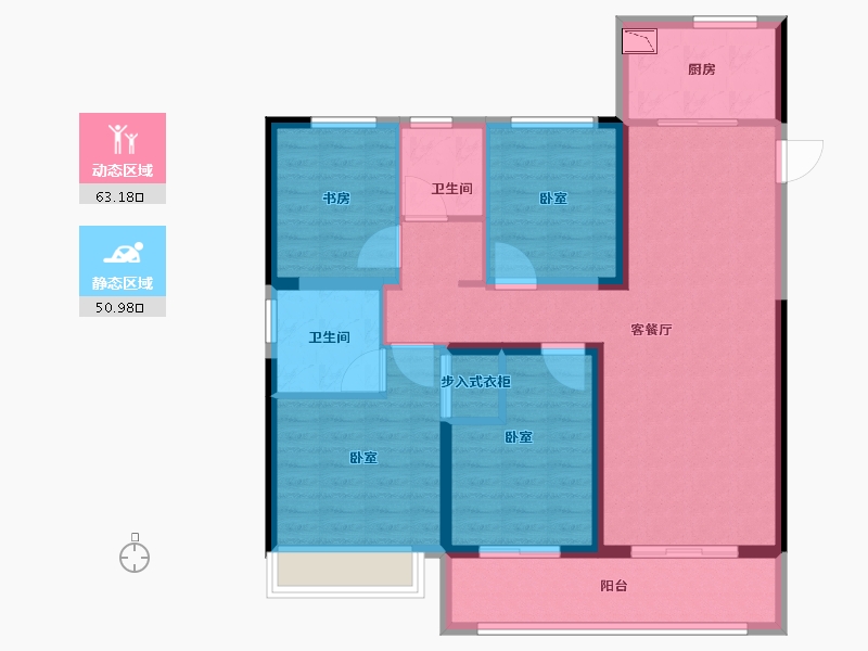 河南省-郑州市-融信奥体世纪-102.00-户型库-动静分区