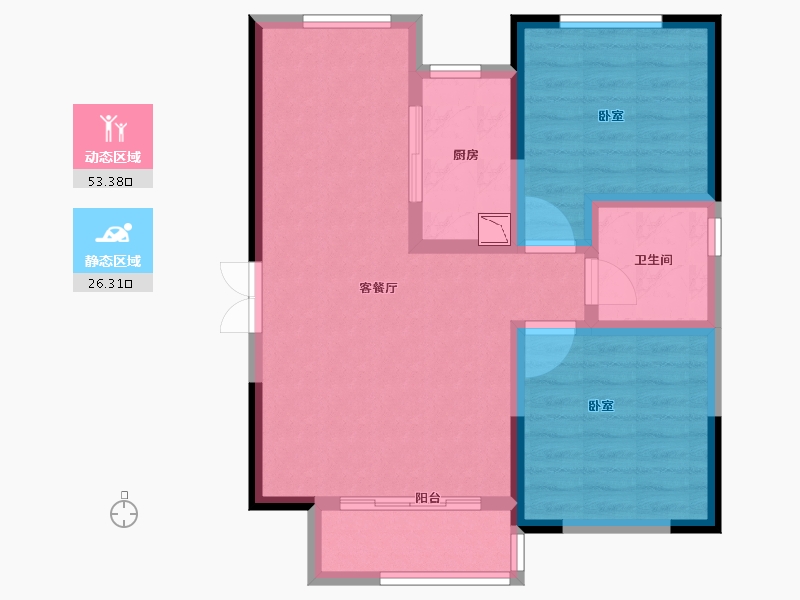 河南省-郑州市-华美仟企汇-71.00-户型库-动静分区