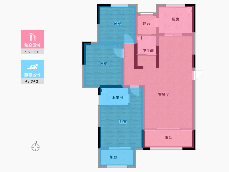 宁夏回族自治区-银川市-三沙源国际生态文化旅游度假区-88.25-户型库-动静分区