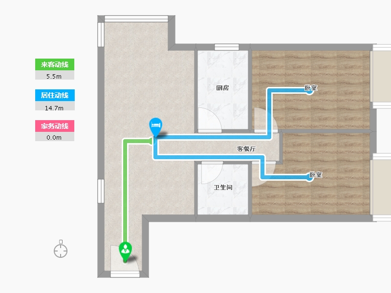 河南省-郑州市-建业LA VIE半英里-65.00-户型库-动静线