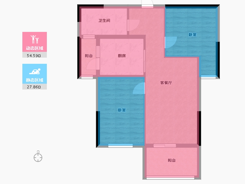 河南省-郑州市-汉德·如意府-73.62-户型库-动静分区