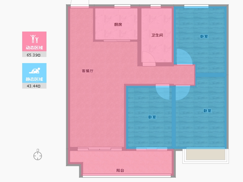 山东省-德州市-惠宁·清华园-98.00-户型库-动静分区