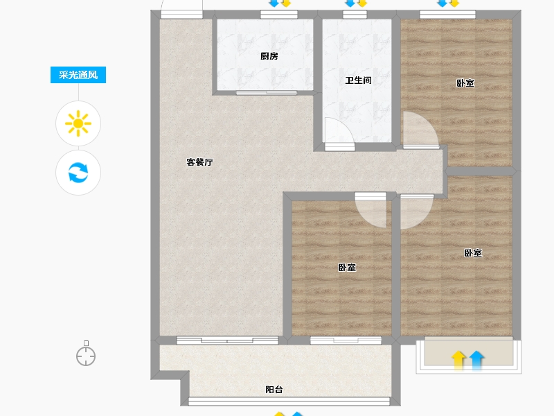 山东省-德州市-惠宁·清华园-98.00-户型库-采光通风