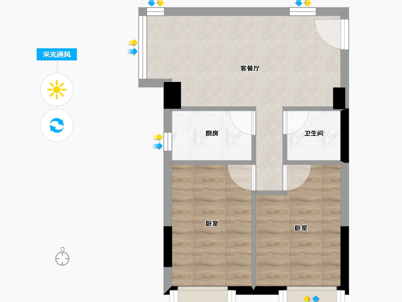 河南省-郑州市-建业LA VIE半英里-41.18-户型库-采光通风