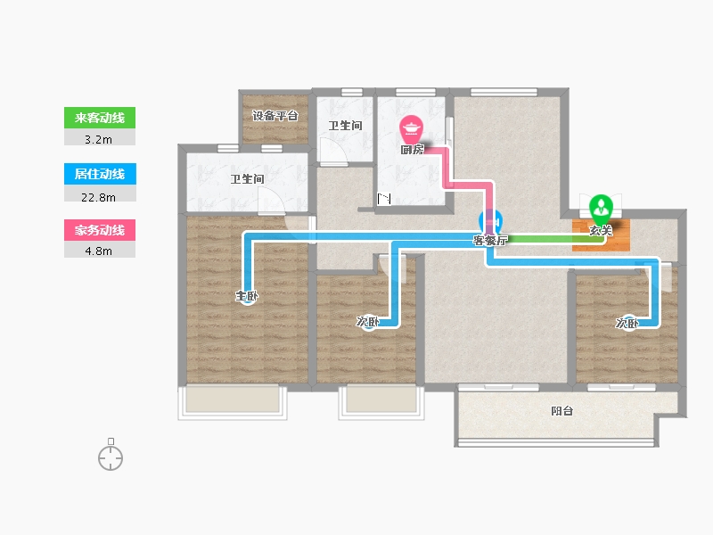 山东省-淄博市-世茂金洲府-109.00-户型库-动静线