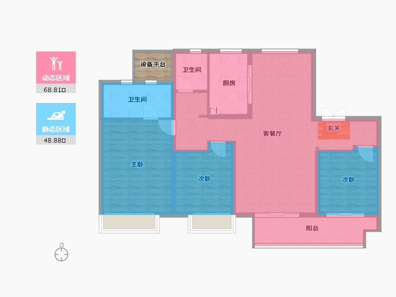 山东省-淄博市-世茂金洲府-109.00-户型库-动静分区