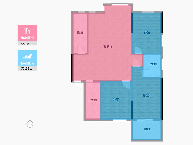 河南省-郑州市-汉德·如意府-98.18-户型库-动静分区