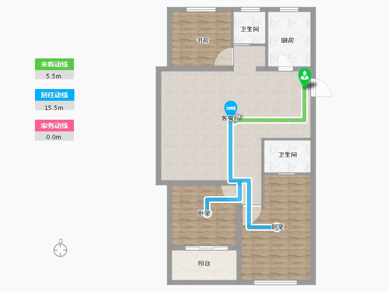 山东省-菏泽市-菏泽中心-106.00-户型库-动静线