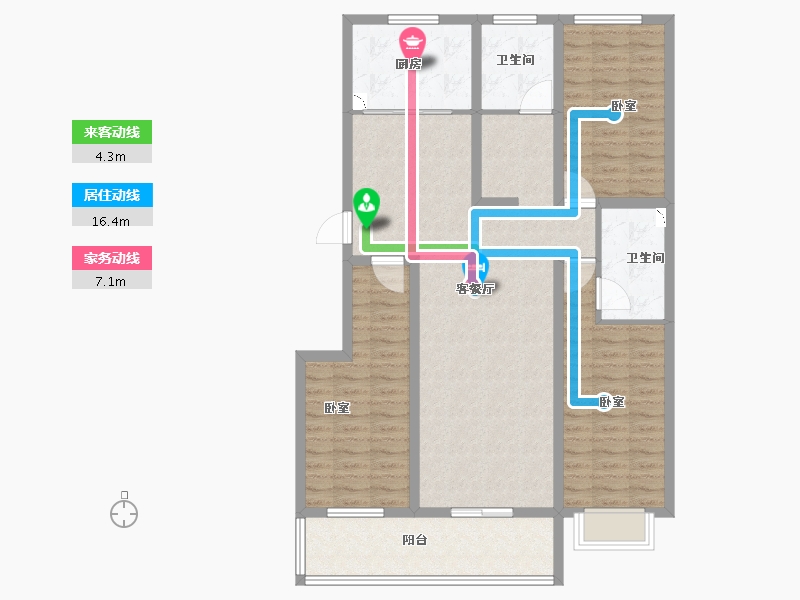 河南省-洛阳市-香泰花园-108.62-户型库-动静线