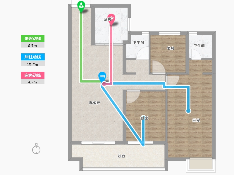 山东省-菏泽市-海鸿单州府•君子印-98.00-户型库-动静线