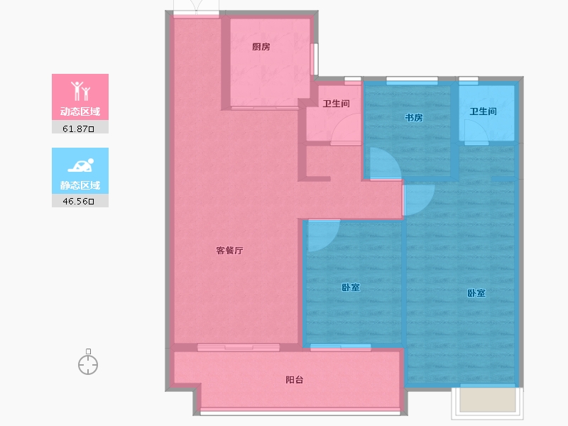 山东省-菏泽市-海鸿单州府•君子印-98.00-户型库-动静分区