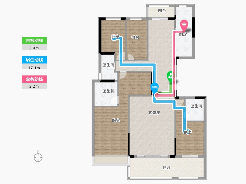 河南省-郑州市-碧桂园豫府-150.14-户型库-动静线