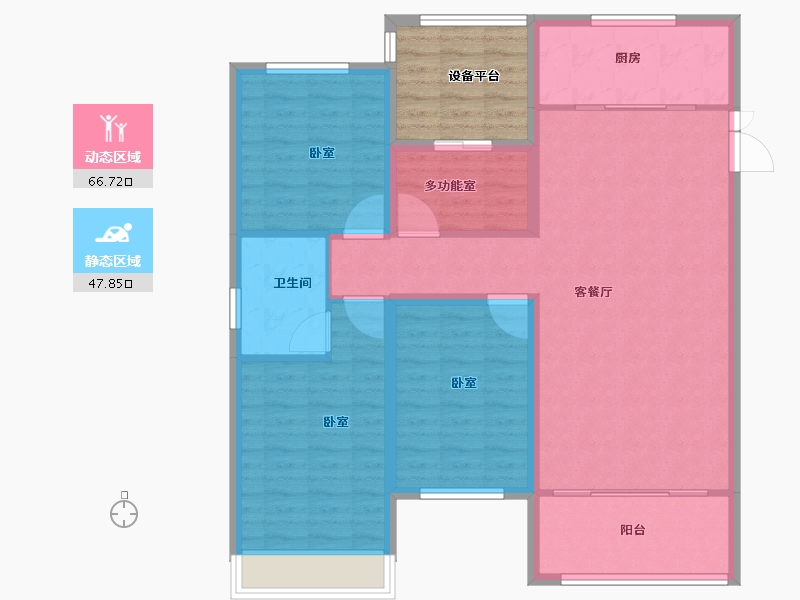 河南省-安阳市-国宾府-111.51-户型库-动静分区