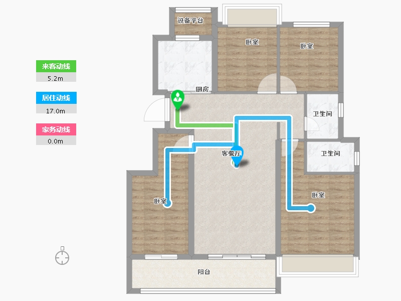 浙江省-绍兴市-金地悦峯里-104.00-户型库-动静线