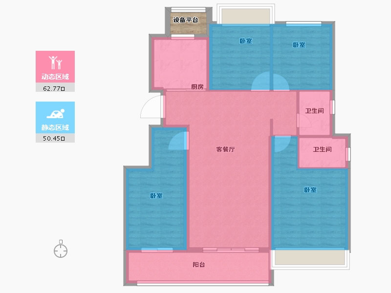 浙江省-绍兴市-金地悦峯里-104.00-户型库-动静分区