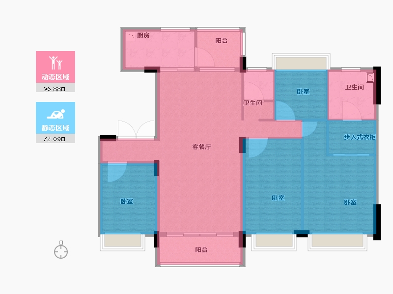 河南省-洛阳市-碧桂园天誉-154.01-户型库-动静分区