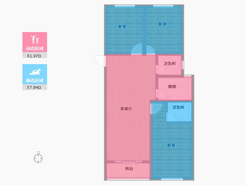 山东省-菏泽市-菏泽华联广场-108.14-户型库-动静分区