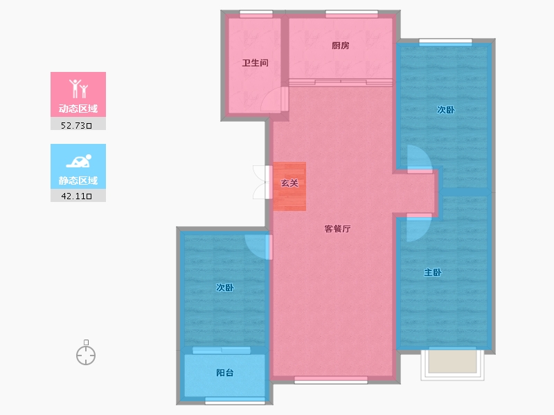 山东省-淄博市-五洲锦悦城-84.97-户型库-动静分区