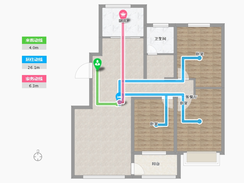 山东省-滨州市-双湖贵苑-110.00-户型库-动静线