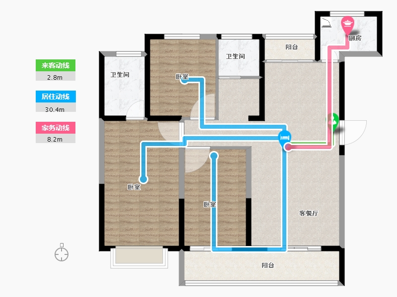 河南省-洛阳市-尚品1号-122.94-户型库-动静线